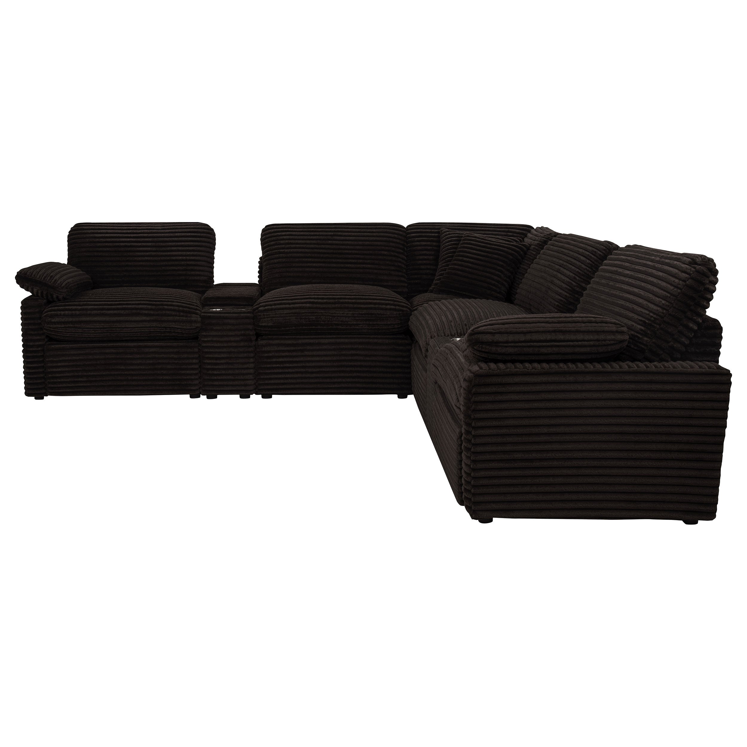 Collins 7-piece Modular Power Reclining Sectional Chocolate Brown — view 5
