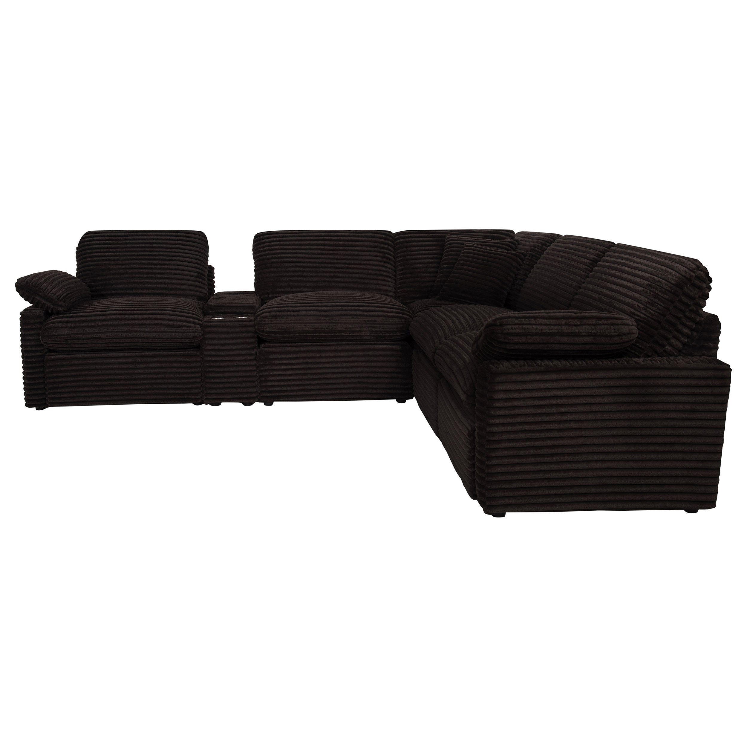 Collins 6-piece Modular Power Reclining Sectional Chocolate Brown — view 5