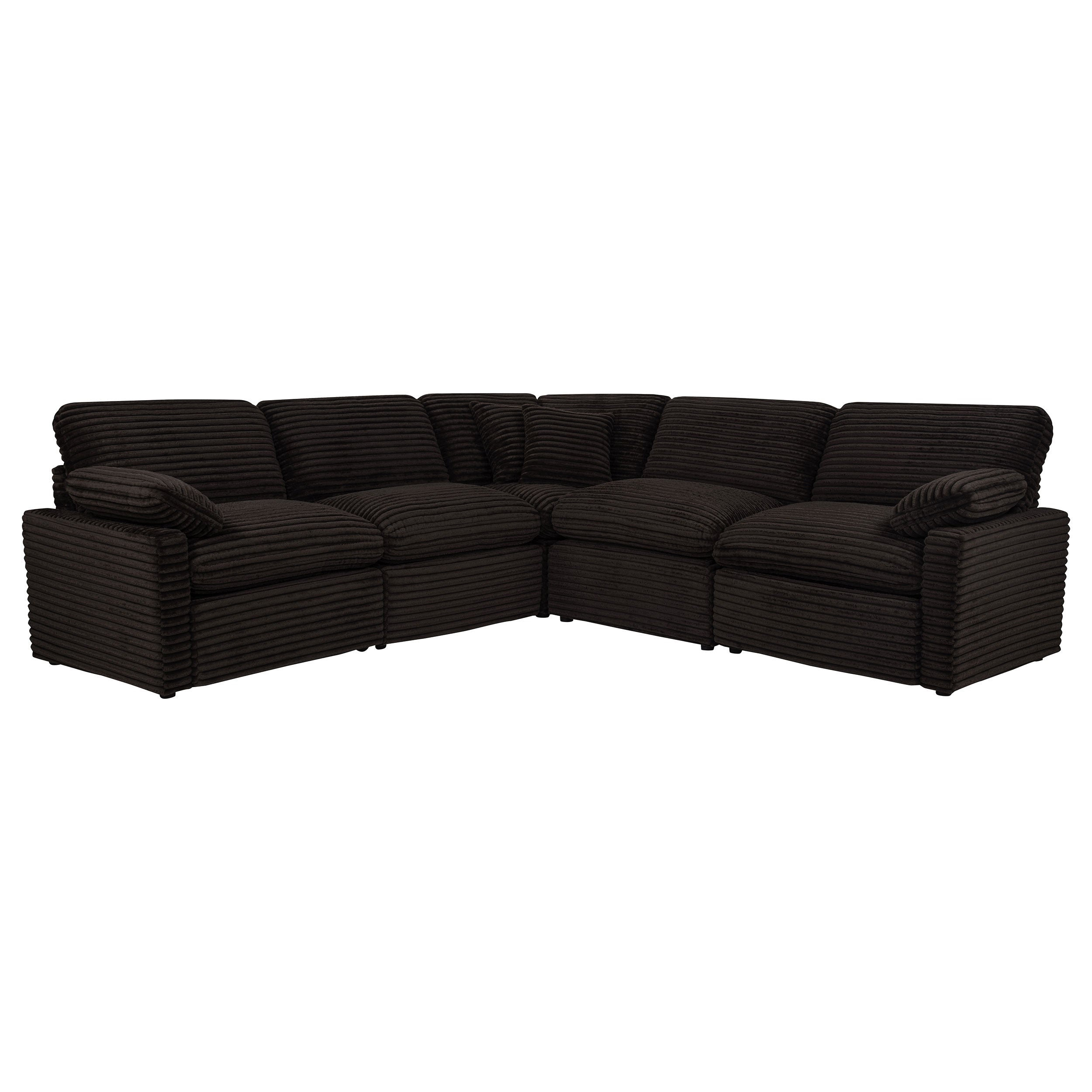Collins 5-piece Modular Power Reclining Sectional Chocolate Brown — view 1
