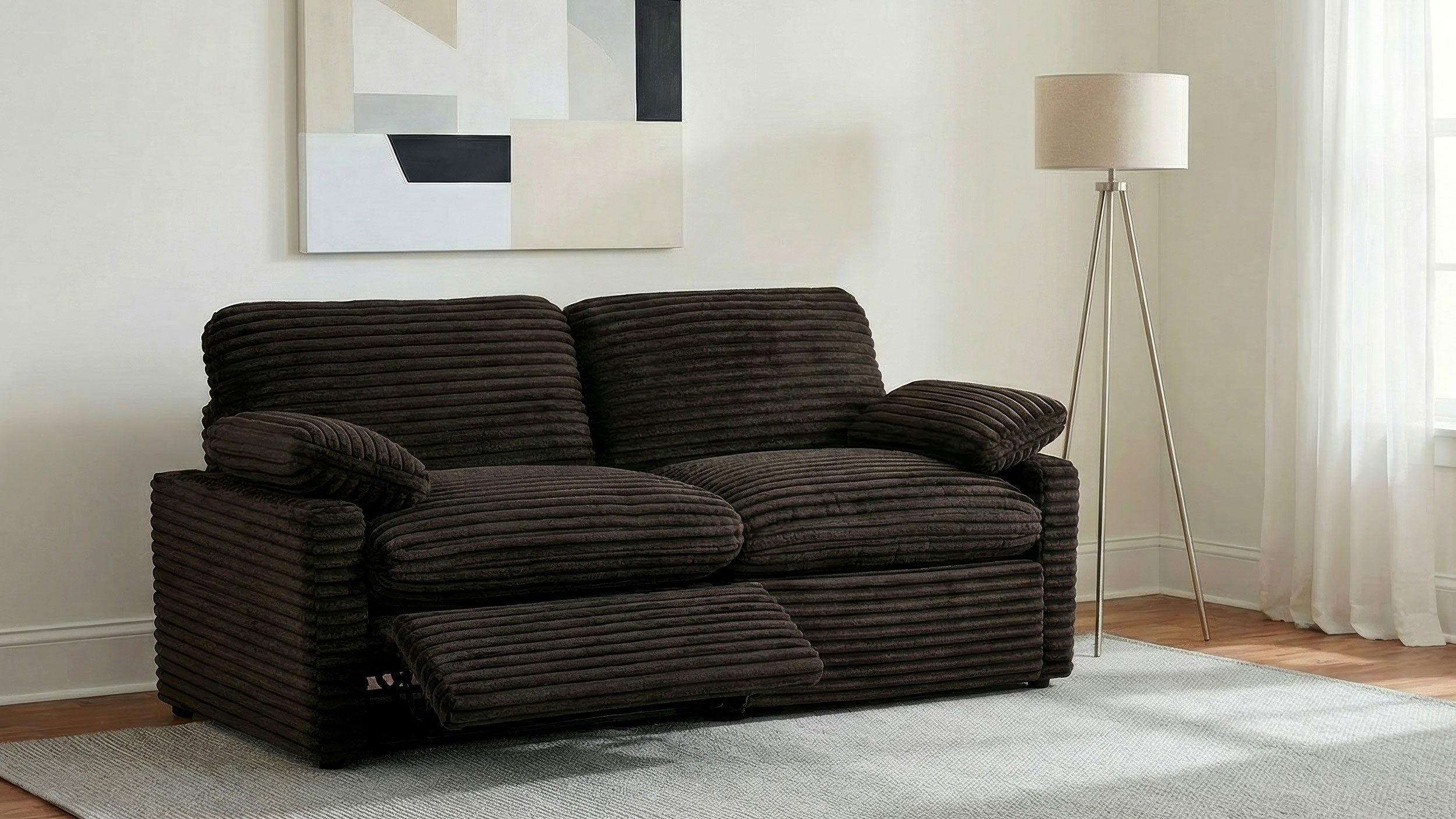 Collins Modular Power Loveseat Chocolate Brown — view 3