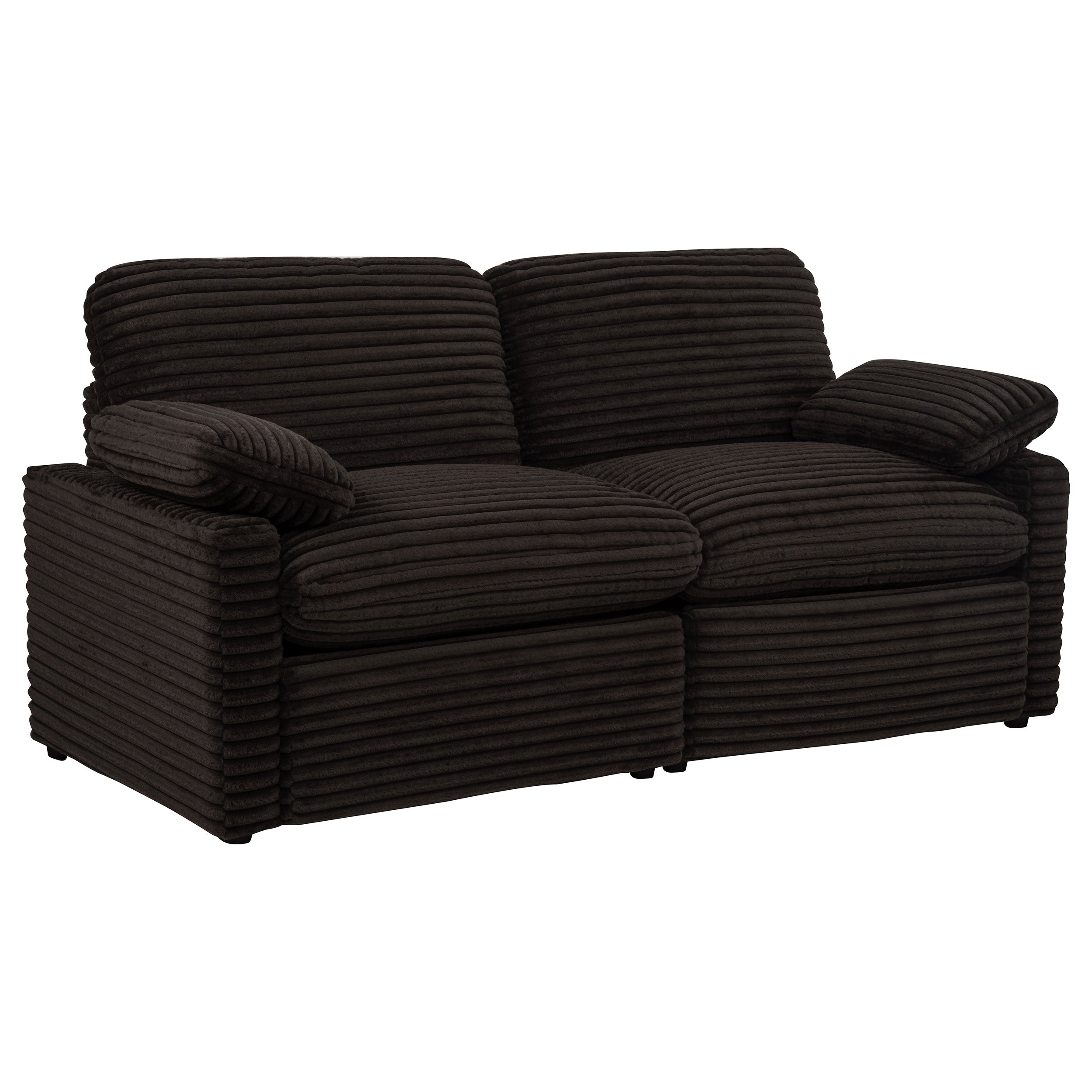 Collins Modular Power Loveseat Chocolate Brown — view 1