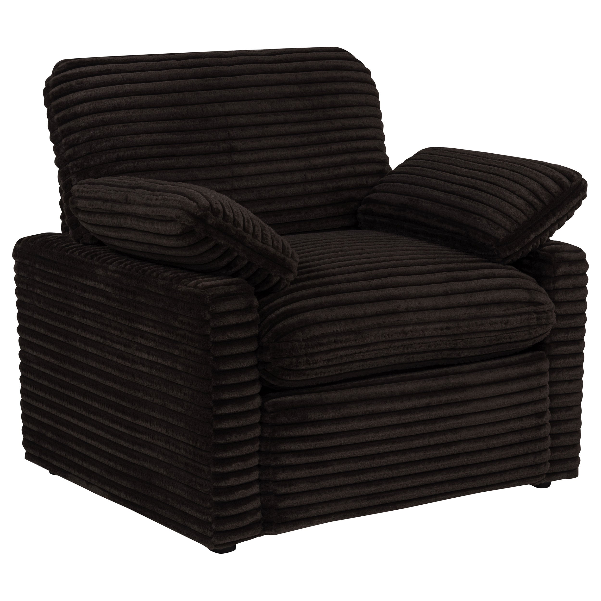 Collins Upholstered Power Recliner Chair Chocolate Brown — view 1