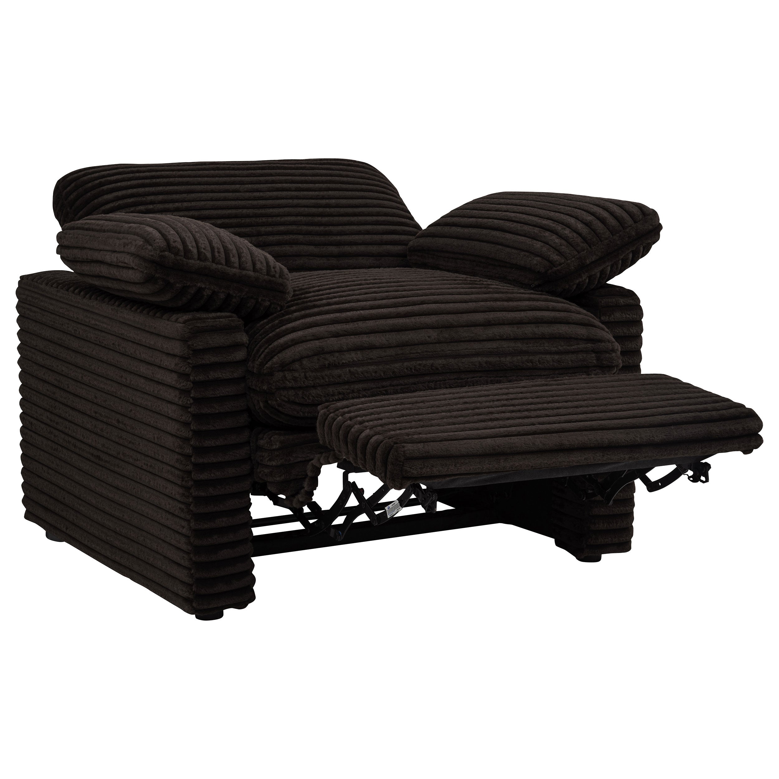 Collins Upholstered Power Recliner Chair Chocolate Brown — view 5