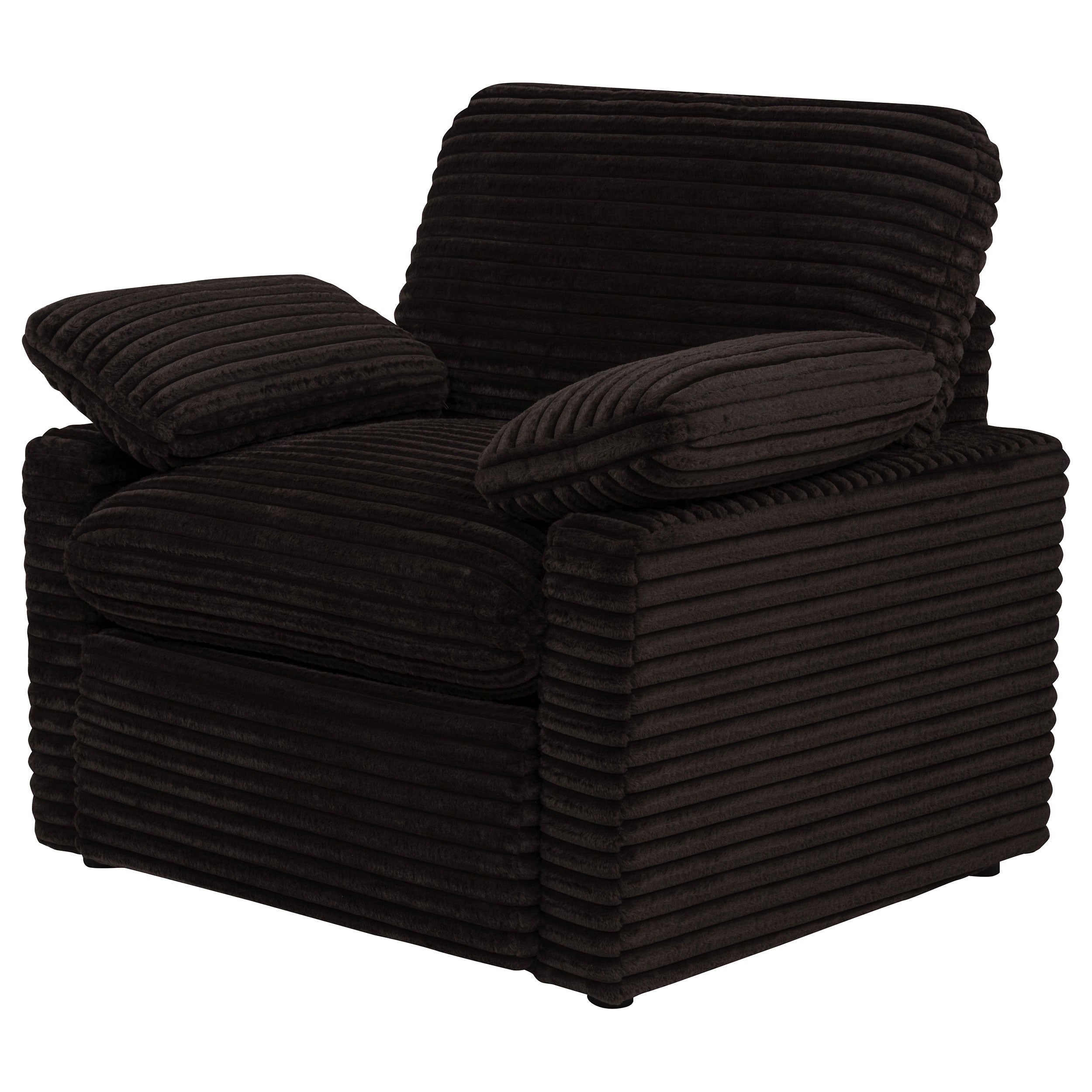 Collins Upholstered Power Recliner Chair Chocolate Brown — view 7