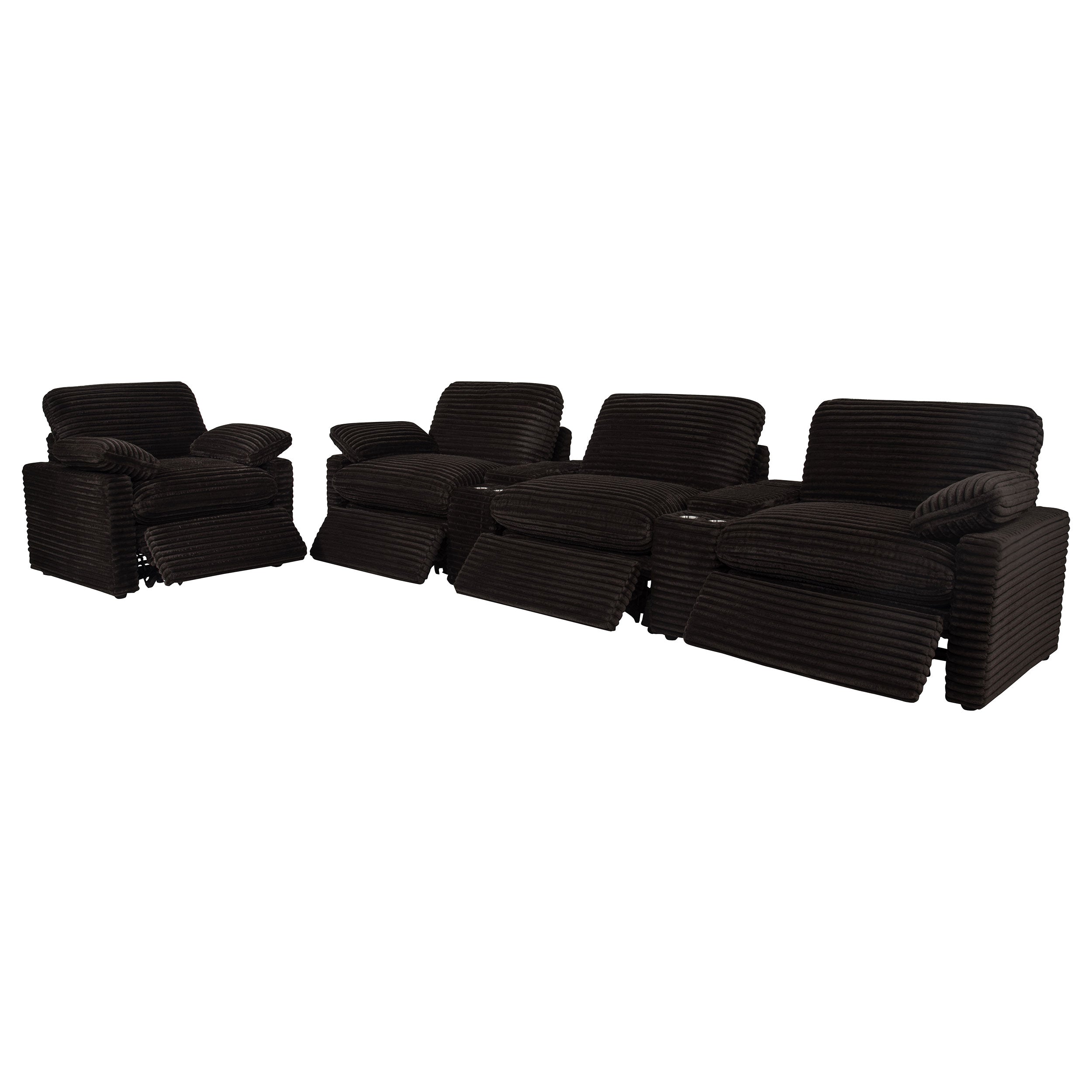 Collins Upholstered Power Recliner Chair Chocolate Brown — view 16