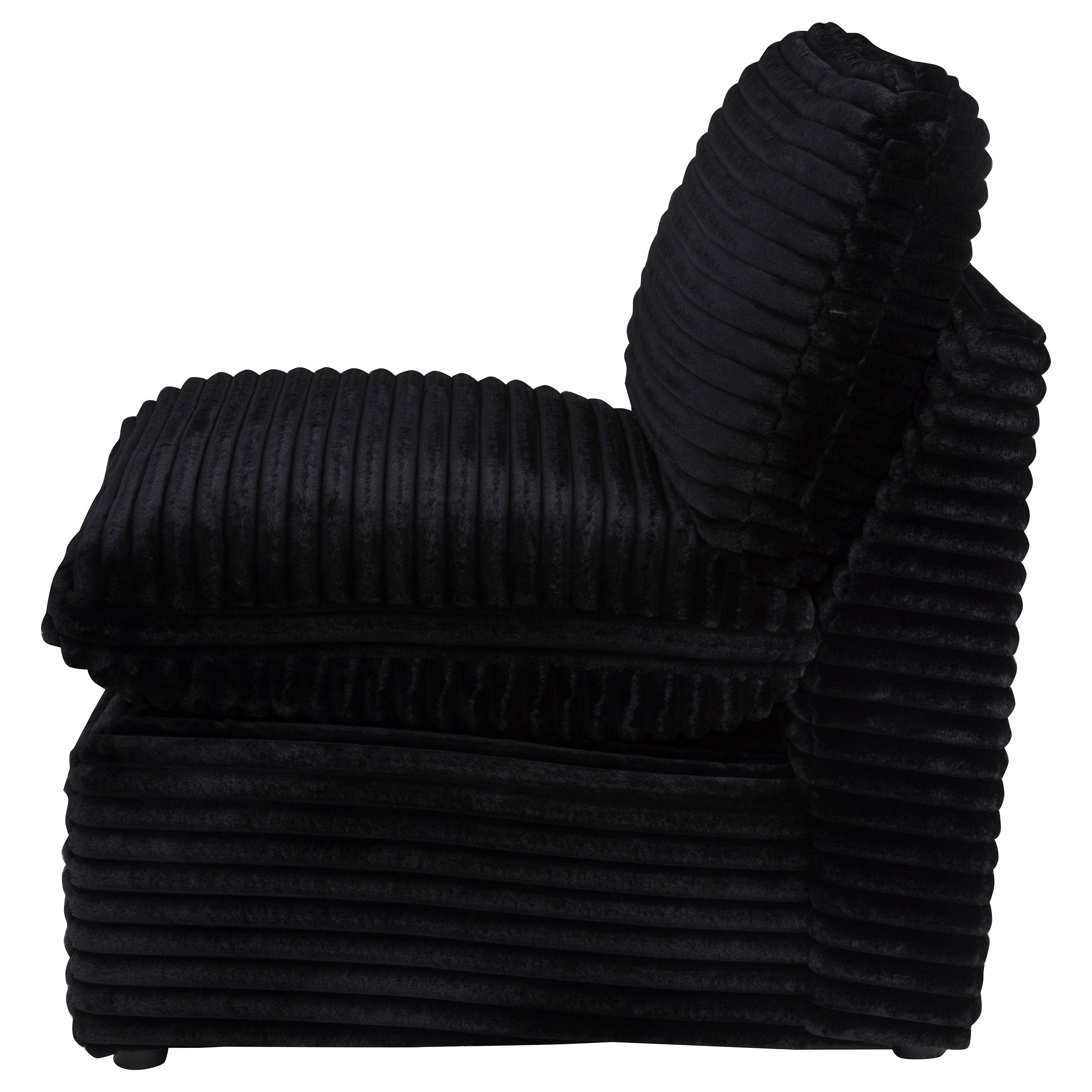 Collins Modular Armless Chair Black — view 4