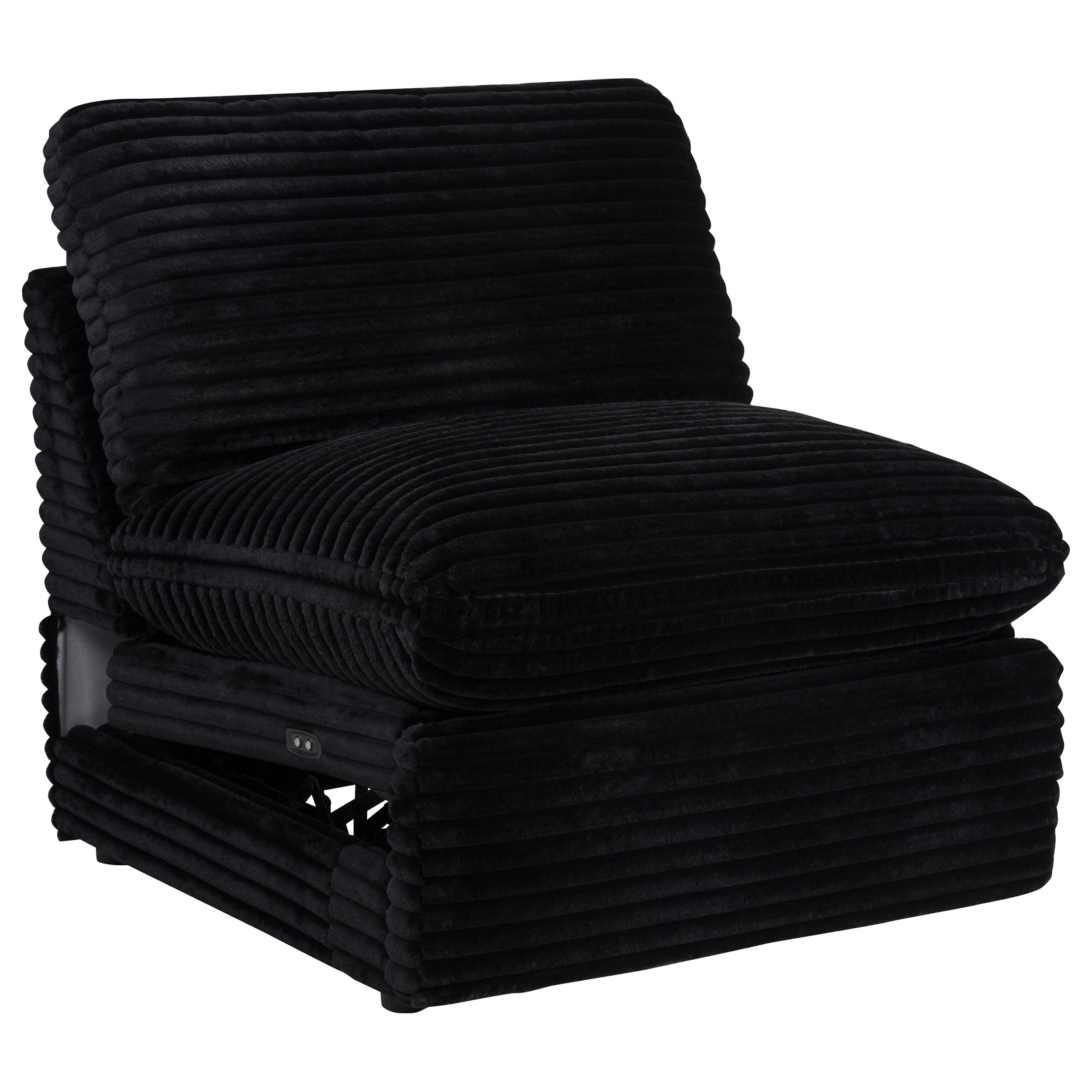 Collins Modular Power Armless Recliner Black — view 1