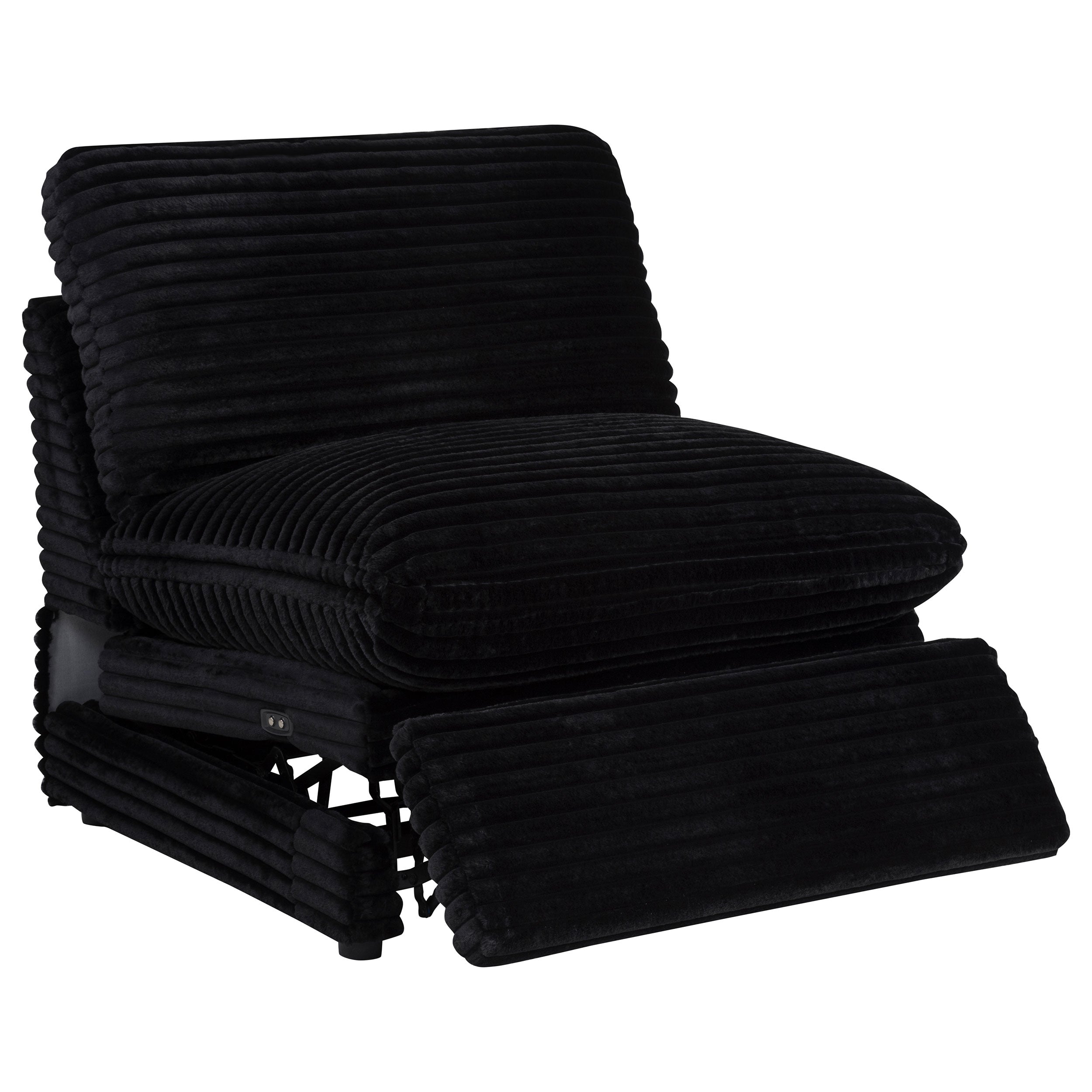 Collins Modular Power Armless Recliner Black — view 2