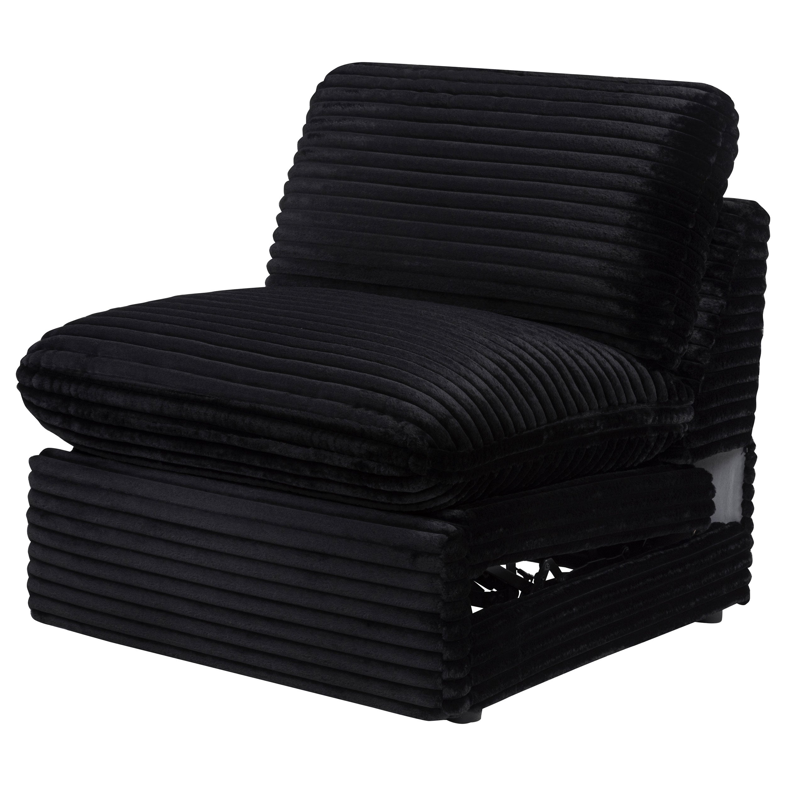 Collins Modular Power Armless Recliner Black — view 4