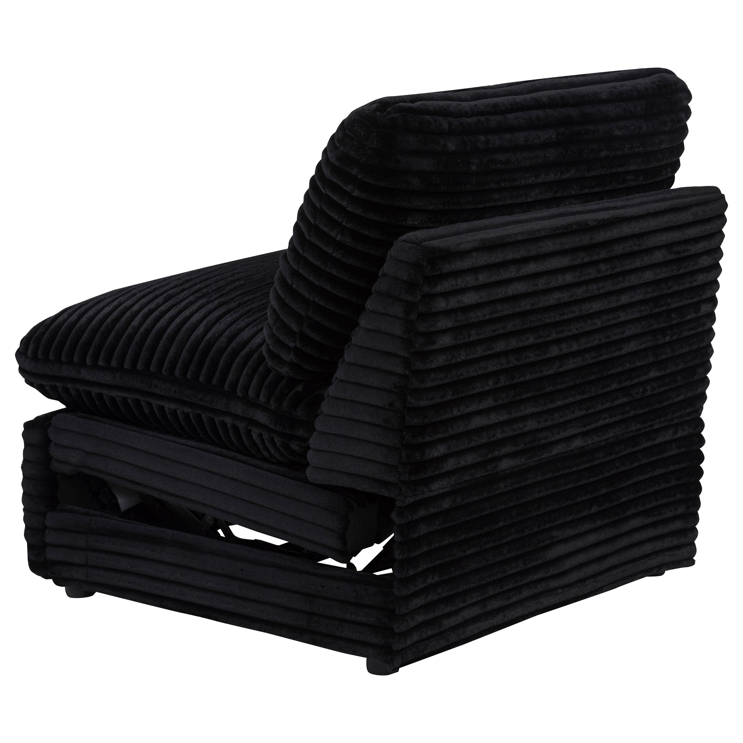 Collins Modular Power Armless Recliner Black — view 6