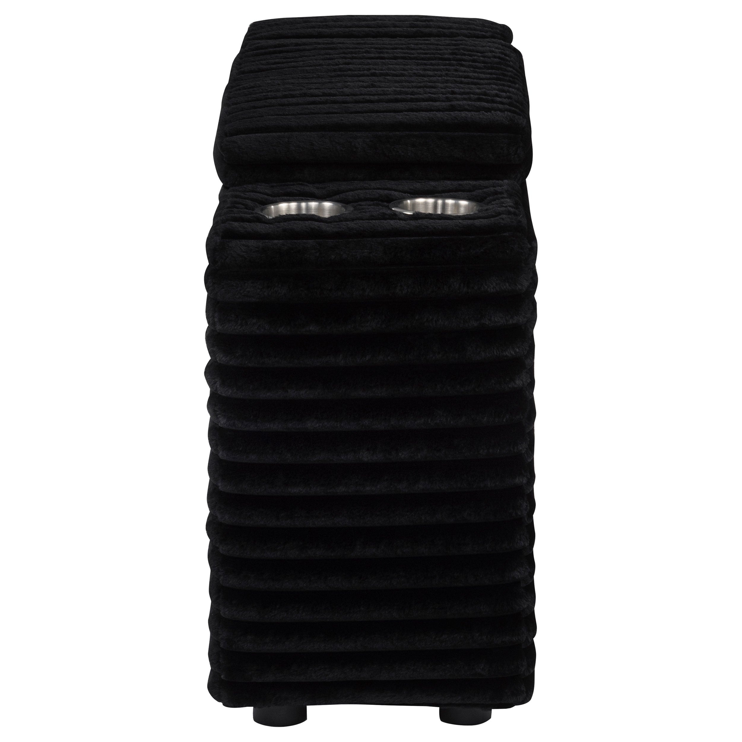 Collins Upholstered Modular Storage Console Black — view 3
