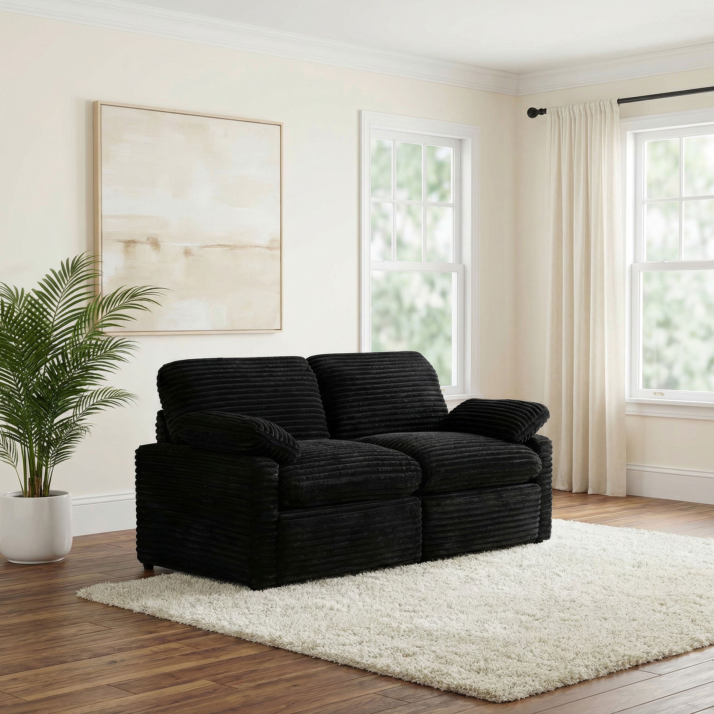 Collins Modular Power Loveseat Black — view 2