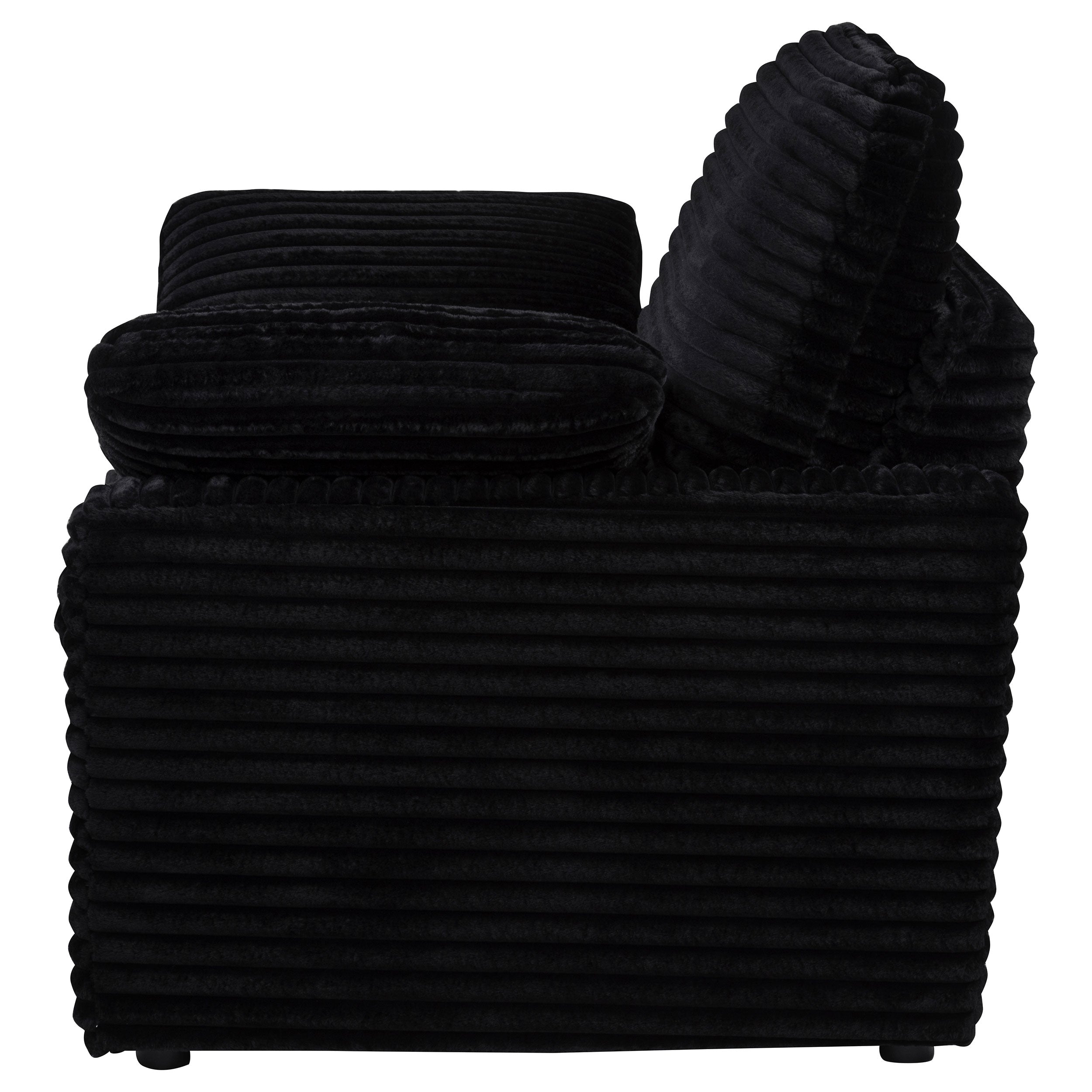 Collins Upholstered Power Recliner Chair Black — view 8