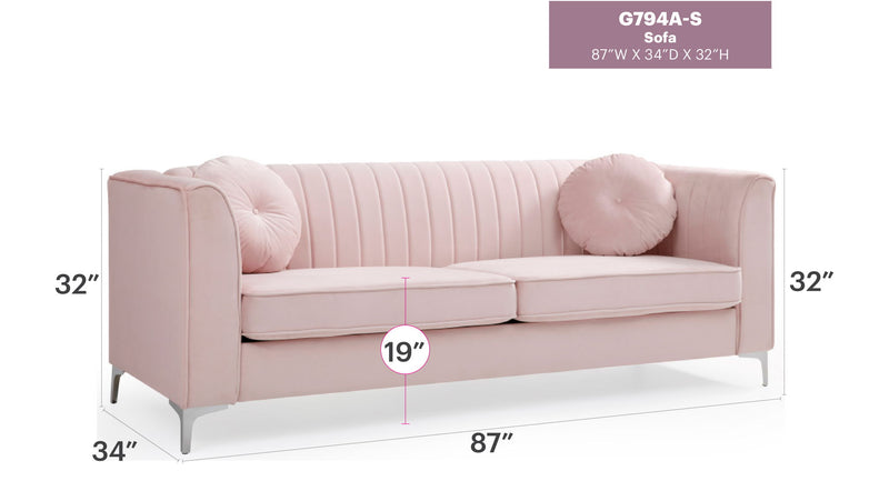 Delray - Micro Suede Sofa