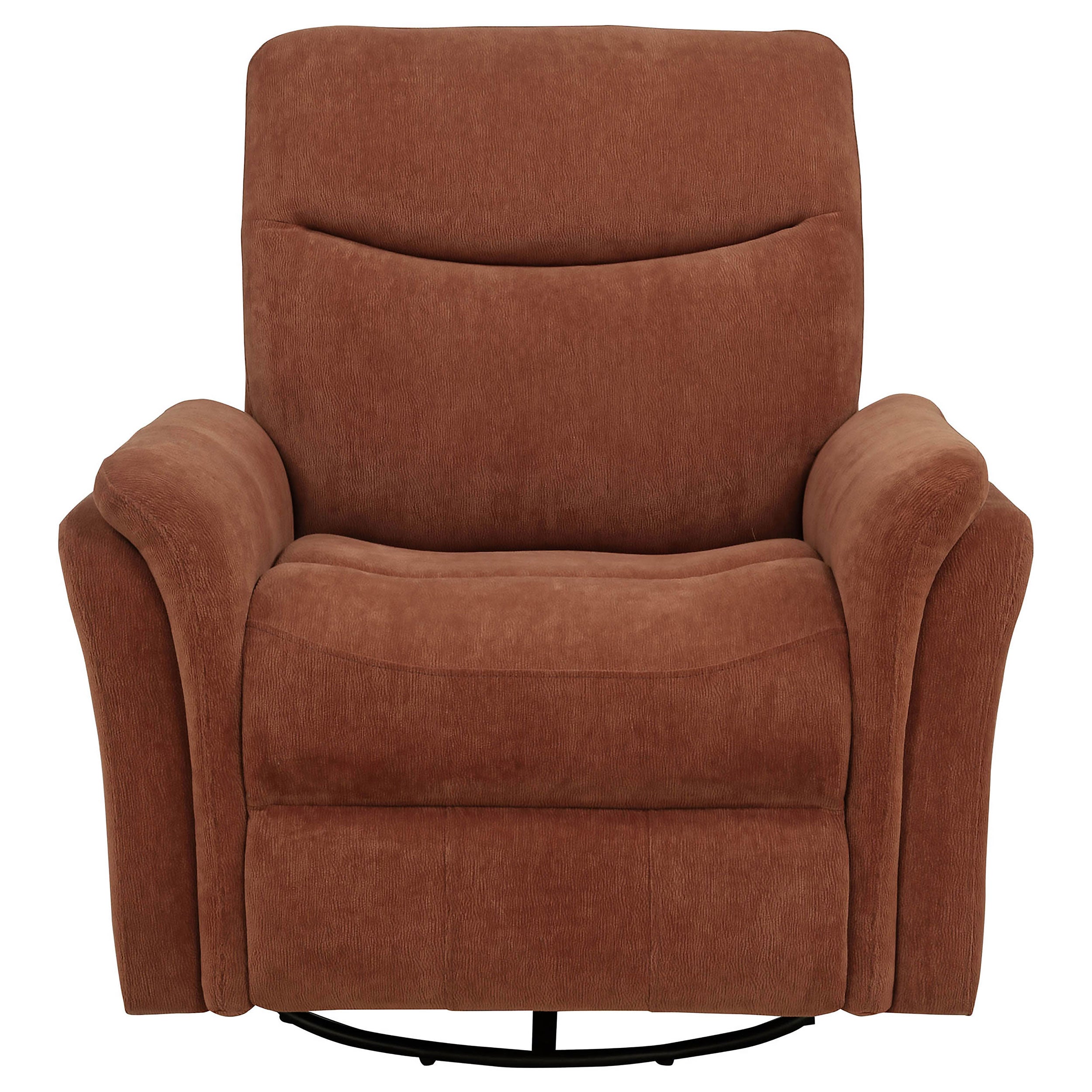 Adler Upholstered Power Swivel Glider Recliner Rust — view 6