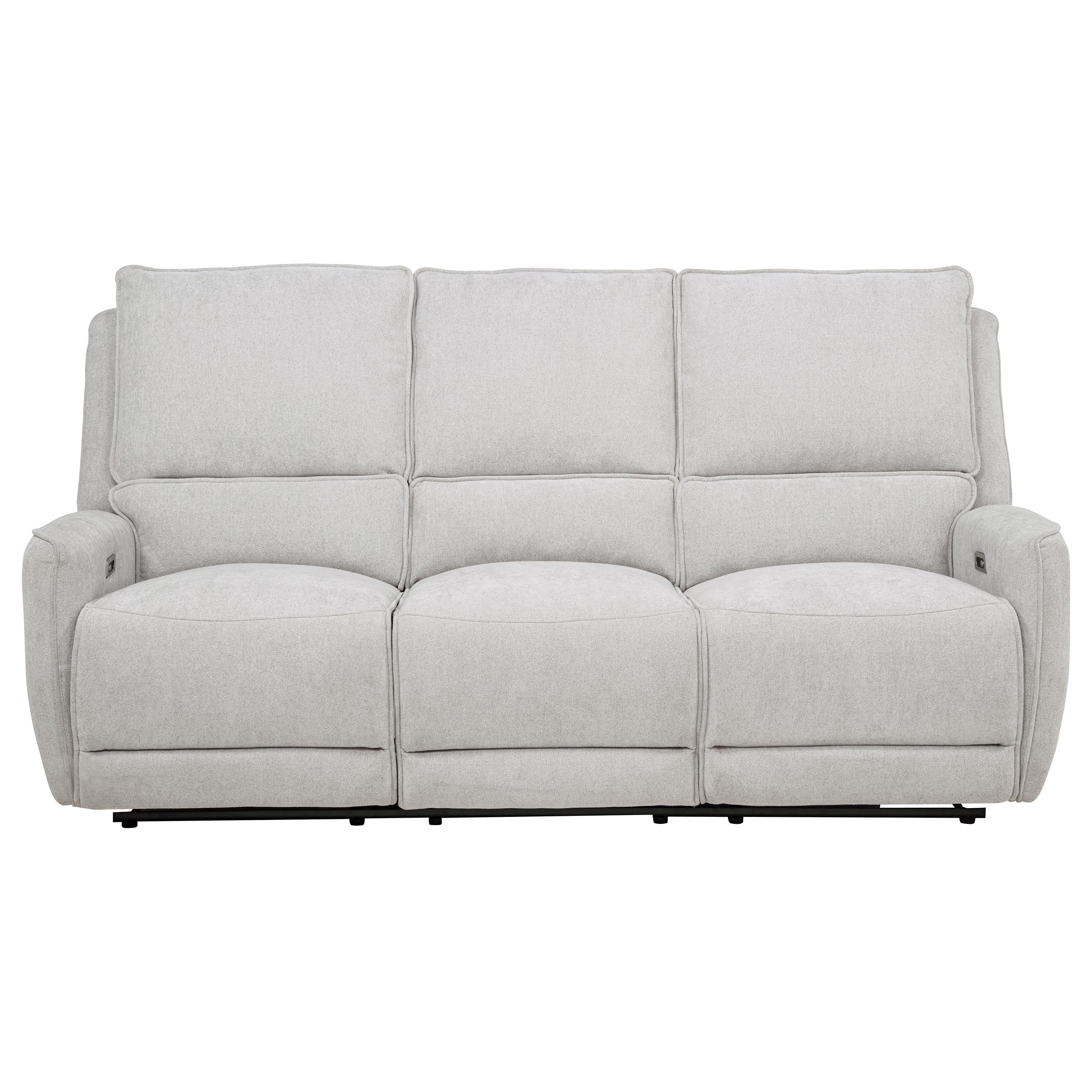 Sylmar Chenille Upholstered Power Reclining Sofa Dove Grey — view 7