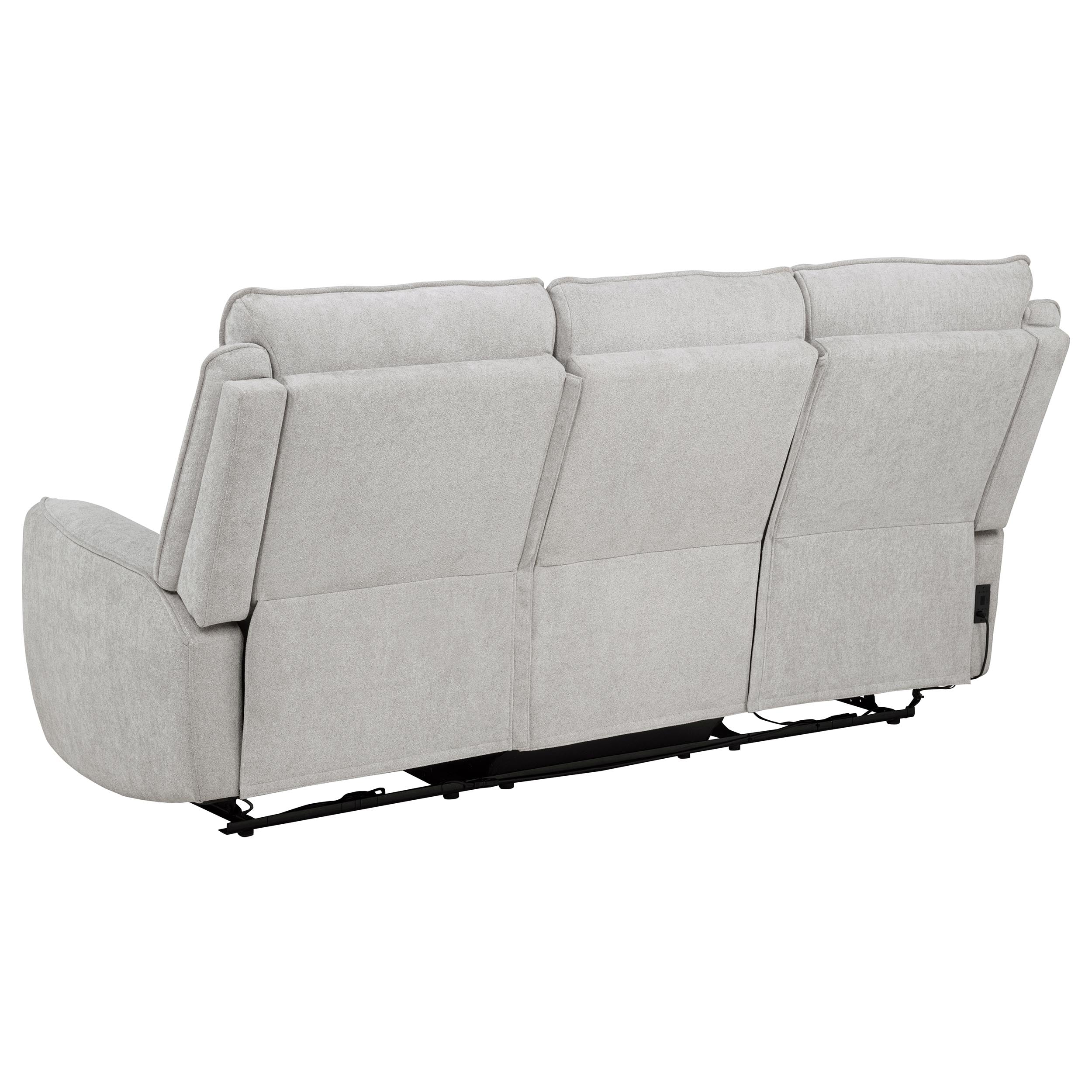Sylmar Chenille Upholstered Power Reclining Sofa Dove Grey — view 8