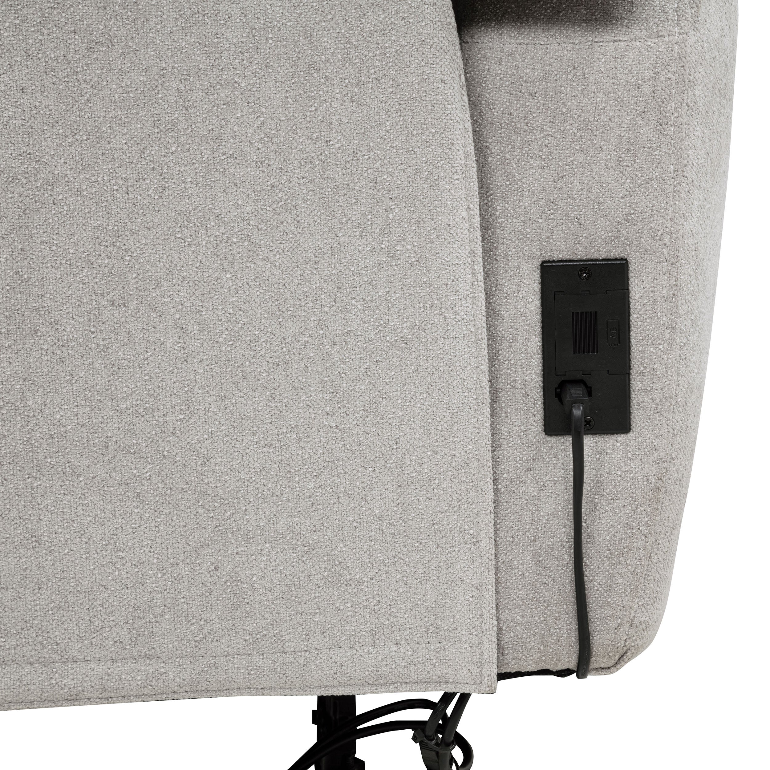 Sylmar Chenille Upholstered Power Reclining Loveseat Dove Grey — view 15