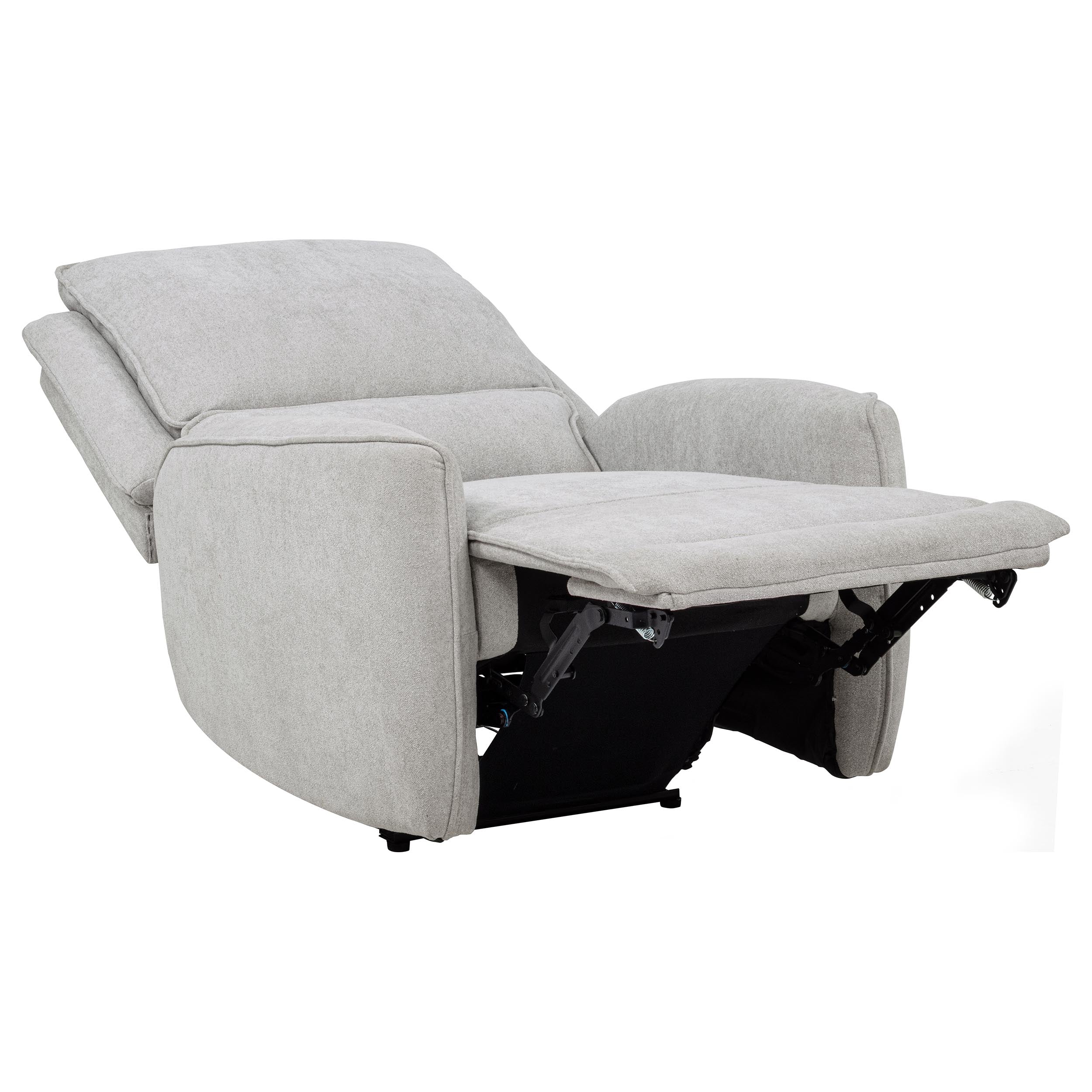 Sylmar Chenille Upholstered Power Recliner Dove Grey — view 4