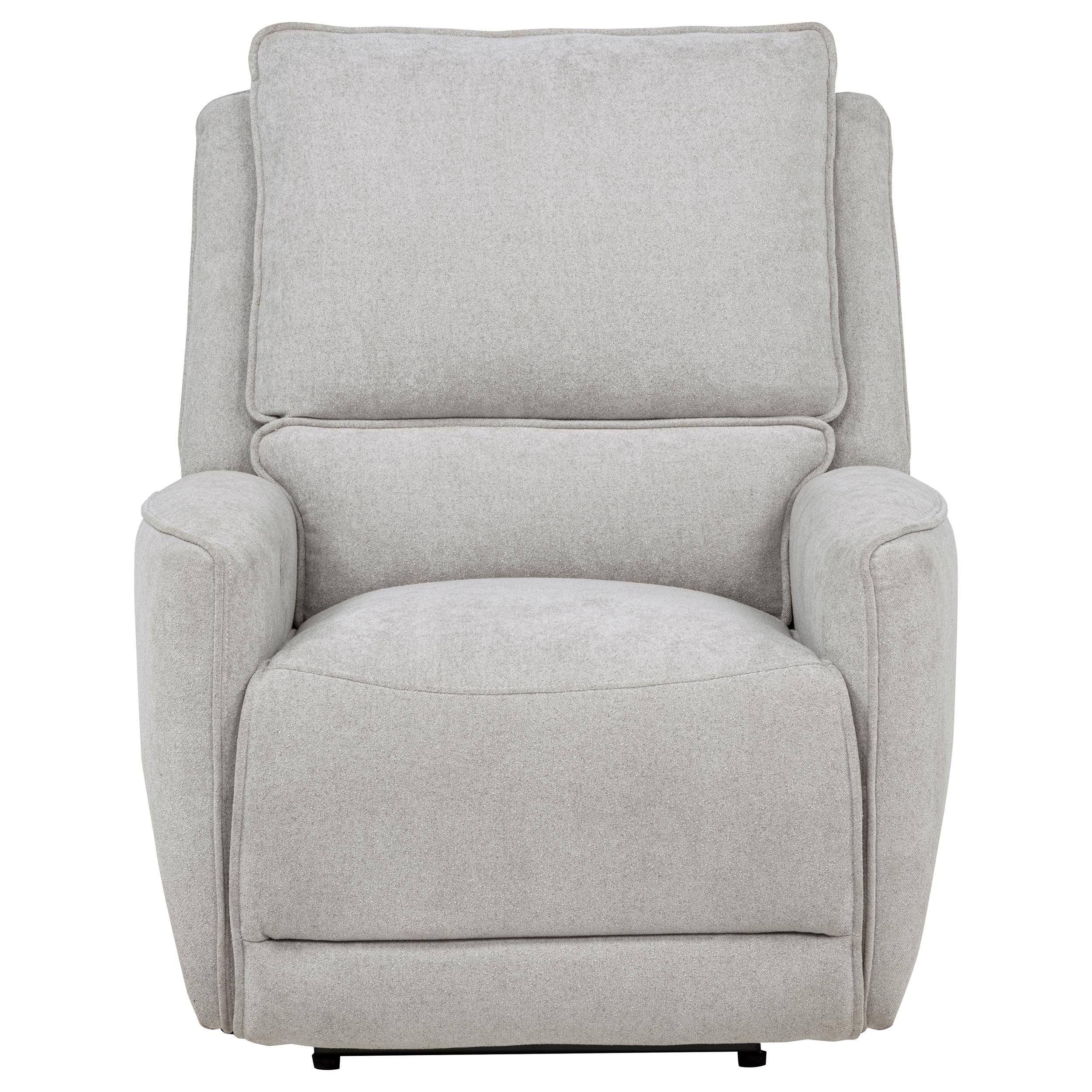 Sylmar Chenille Upholstered Power Recliner Dove Grey — view 5