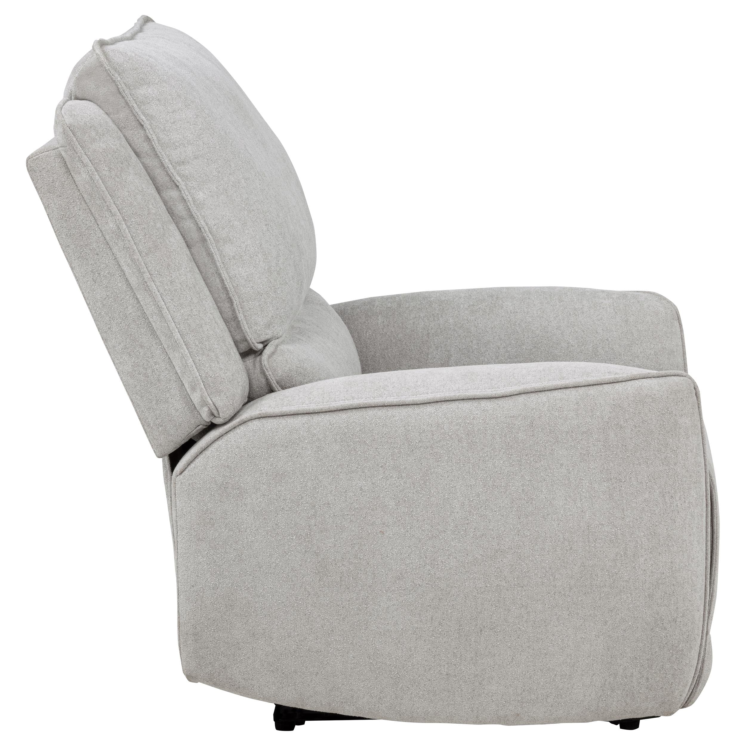 Sylmar Chenille Upholstered Power Recliner Dove Grey — view 7