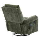 Manual Recliner Massage Chair With Swivel Rocker, 8 Massage Modes, Side Storage Pocket