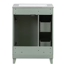 Transitional Style Bathroom Vanity Cabinet With Ceramic Sink