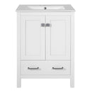Bathroom Vanity With Integrated Undermount Ceramic Sink, 2 Doors And 1 Drawer, Soft Close Hinges