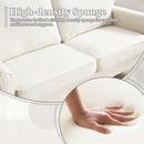 Mid Century Modern Loveseat Sofa With USB Ports, Removable Pillow Cover