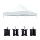 Canopy Replacement Top With 4 Pack W8 Bags, Pop Up Tent Cover Only, Frame Not Included