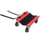 Heavy Duty Snowmobile Dolly V Slide With 2.5" Swivel Casters, Rubber Pad, 1500Lbs Capacity Steel - Red