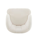 Elegant Upholstered Barrel Accent Chair With Wooden Legs