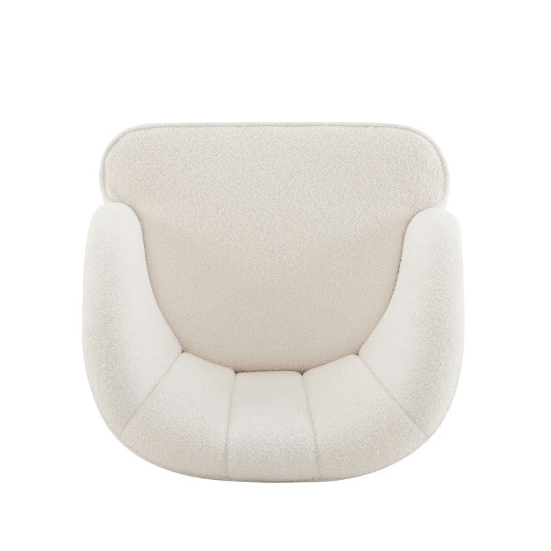 Elegant Upholstered Barrel Accent Chair With Wooden Legs