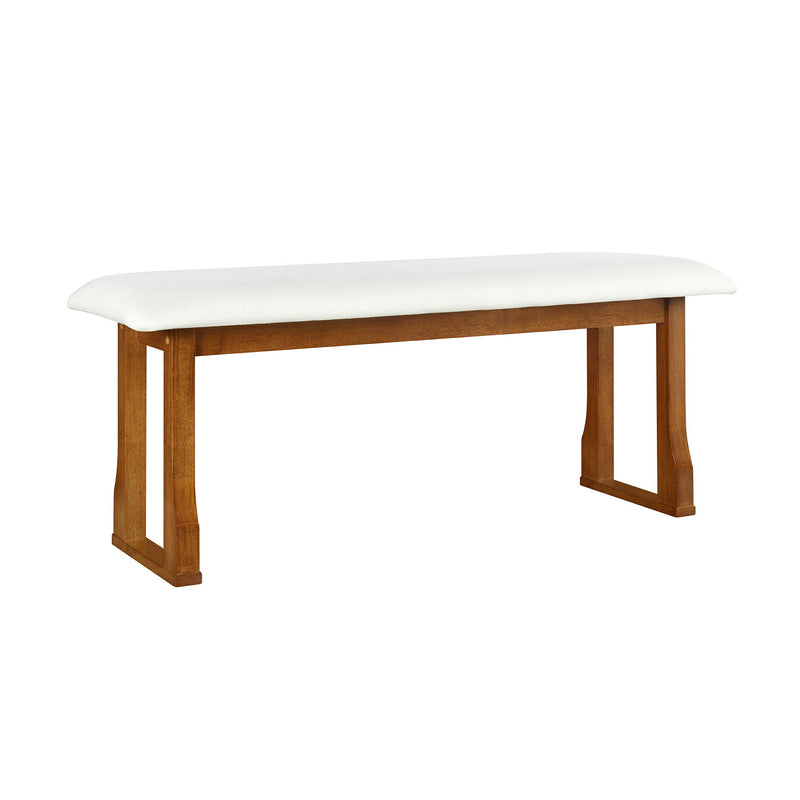 6 Piece Extendable Dining Table Set With 4 Wicker Back Upholstered Dining Chairs And Long Bench, 2 Removable Leaf