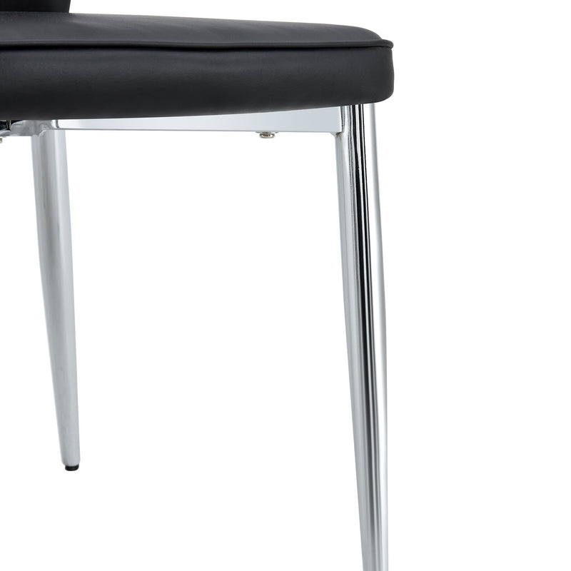 Modern Middle Ages Style Dining Chairs With Cushions And Metal Legs