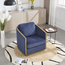 Corduroy Barrel Chair, 360 Degree Swivel