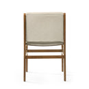 Contemporary Dining Chair Set Upholstered Fabric With Rubberwood Frame
