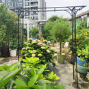 Metal Garden Arch Climbing Plants Support Rose Arch Outdoor - Black