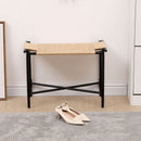 Handwoven Paper Rope Foot Rest Shoes Stools Ottomans For Entryway