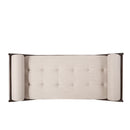 Chic Contemporary Chaise Lounge With Button Tufting And Bentwood Structure
