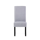 Amaranthine - Upholstered Dining Chair With High Back And Wood Legs (Set of 2) - Light Gray