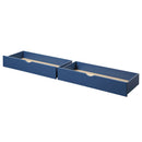 Haley II - Twin Over Full Bunk Bed With Storage - Navy Blue