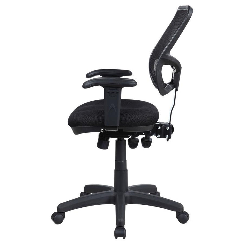 Rollo - Upholstered Adjustable Ergonomic Office Chair - Black