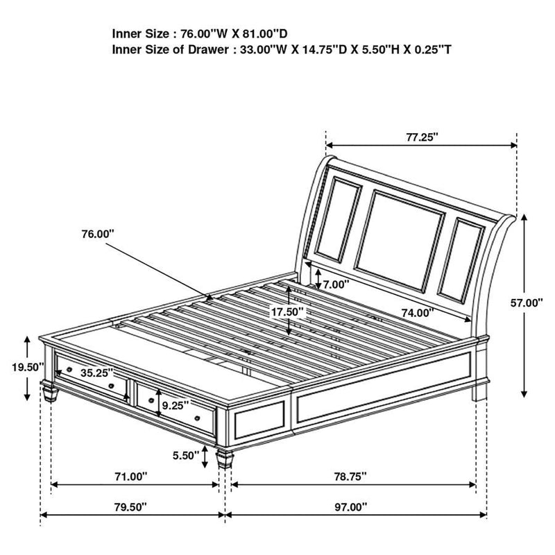 Sandy Beach - Storage Bed Bedroom Set - Atlantic Fine Furniture Inc