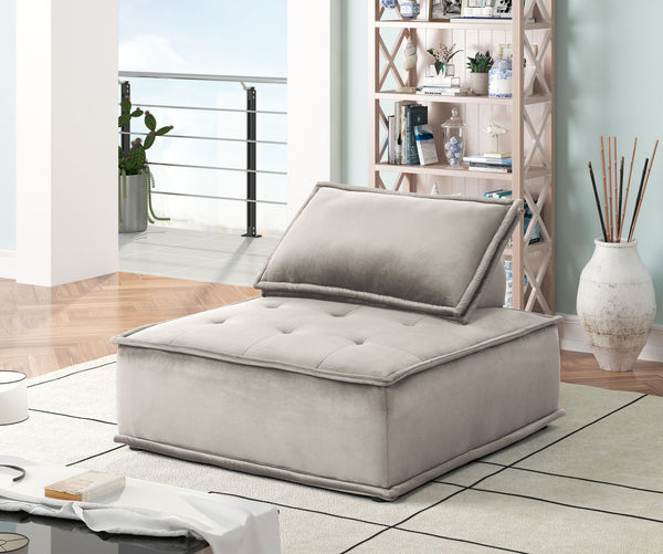 Anna - Velvet Armless Lounge Chair