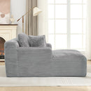 Modern Full Compressed Chaise Lounge Sofa Bed With Removable Pillows
