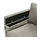 Modern 4 Seater Corduroy Sofa Couch With USB Ports And Hidden Storage