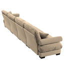 Super Comfort Oversized Modular Velvet Sectional Sofa, Deep Seat Convertible L Shaped Couch