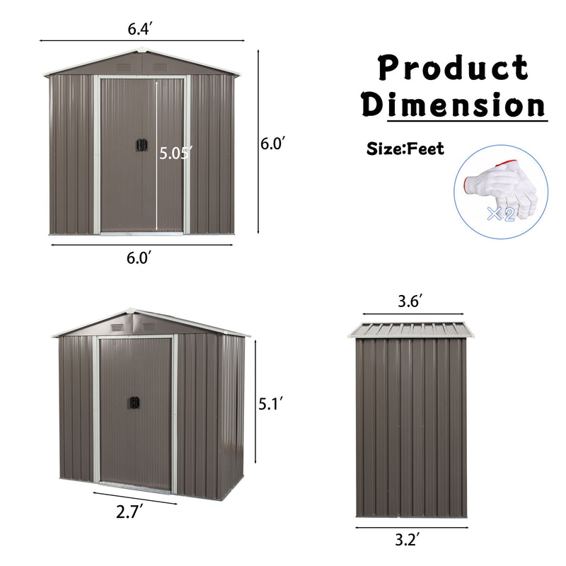 Outdoor Metal Storage Shed