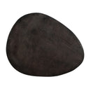 Industrial Style Elliptical Side Table With Aluminum Frame - Bronze